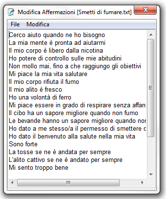 editore di affermazioni